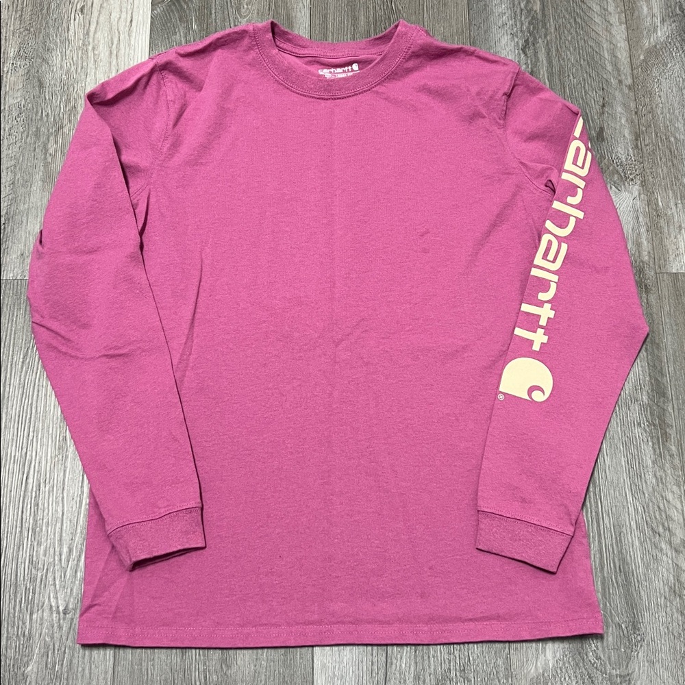 Carhartt women’s loose fit Long Sleeve shirt / pink/ size S